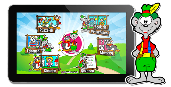 kinder tablet met finger fun software